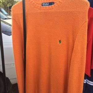 Orange polo sweater